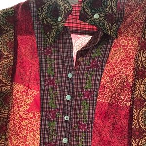 Oilily silk buttoned tunic.